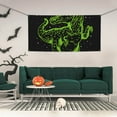 thumbnail image 2 of Picia DINOSAUR IN SPACE Pattern Party Banner, Festive Decoration, Holiday Banner, Celebration Decor, Event Banner, Reusable Party Banner-Medium, 2 of 8