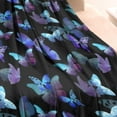 thumbnail image 3 of Black Purple Butterfly Pattern Blanket,Comfortable Soft Flannel Throw Blanket,All Season,Warm Lightweight Blankets for Sofa Bed Couch Living Room Chair,30"x40", 3 of 4
