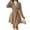 Khaki, variant on Women's V-Neck A-Line Knitted Cardigan Sweater Dress Long Sleeve Solid Color with Buttons for Fall and Winter, Perfect for Holiday Parties and Special Occasions, Elegant and Comfortable,White,XL