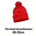 thumbnail image 3 of CPNG Kids Winter Hat Cap Unisex Hat Solid Color Beanies with Pom Pom Toddler Fleece Lined Warm Knit Hat Girls Boys Cute Knitted Wool Snow Beanies Ski Cap, 3 of 7