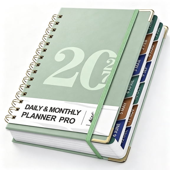 2027 Calendar Year Monthly & Daily Hardcover Planner,Multi-Purpose 12 Months Agenda Book for School Home Office, 5.7" x 8.3"