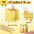 thumbnail image 2 of 50 Pack Small Gift Boxes,2x2x2 inch Favor Boxes,Gold Gift Boxes with Ribbons,Paper Gift Boxes with Lids for Presents,Candy Boxes for Wedding,Party,Christmas,Holidays,Birthdays,Baby Shower, 2 of 7