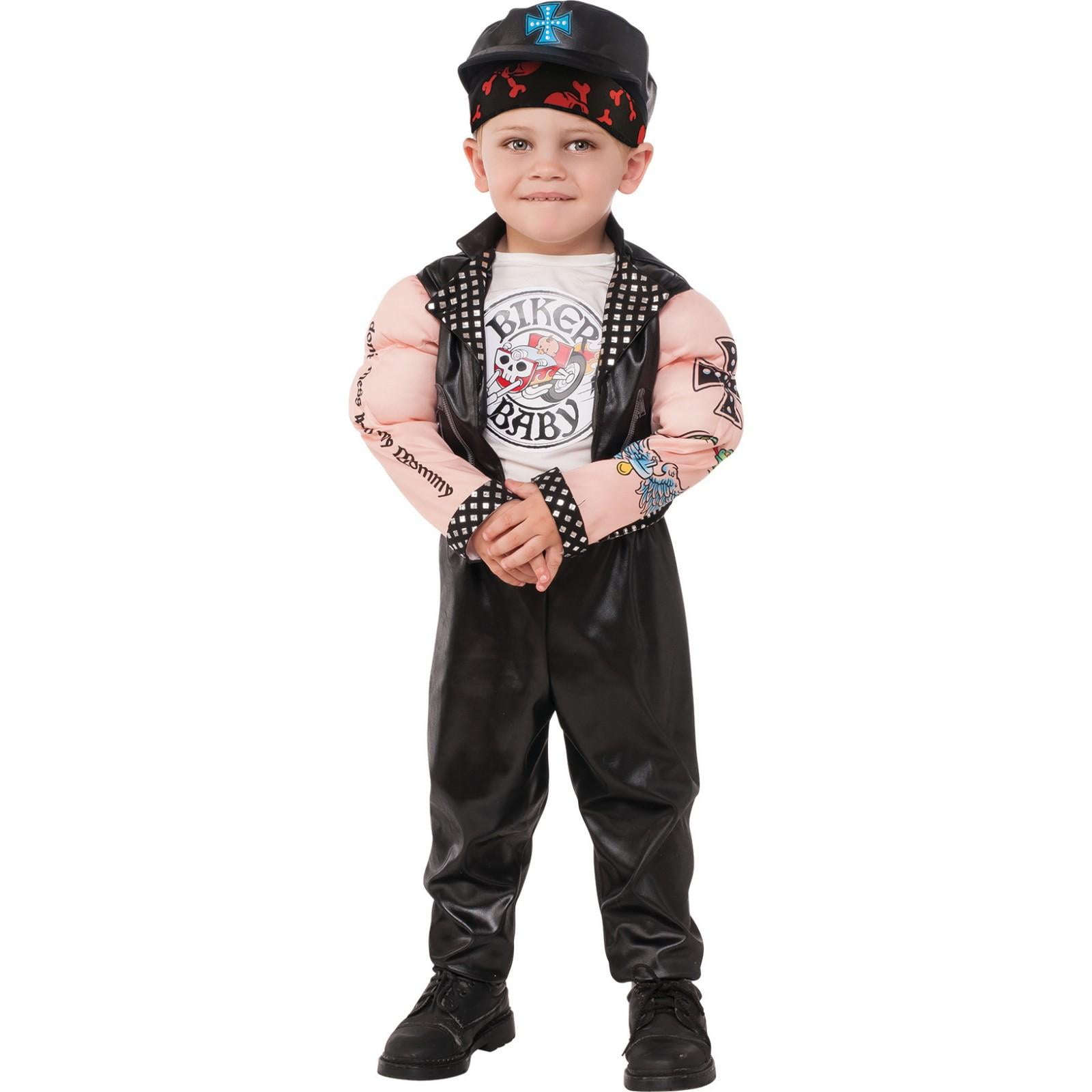 Baby Biker Boy Motorcycle Club Fancy Dress Halloween Toddler Child Costume  0-6M