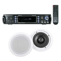 Rockville RPA60BT 1000w Home Theater Bluetooth Receiver  (2) In-Ceiling Speakers