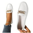 thumbnail image 6 of Wowcloth Women's Casual Slip-On Loafers – Round Toe Low Heel with Metal Chain Decor, Trendy Fall/Winter Slip-On Shoes for Women Footwear, 6 of 9