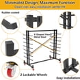thumbnail image 6 of YOHKOH Heavy Duty 7-Tier Lumber Storage Rack, 2000lbs Pipe Rack Wood Shelves with Wheels, Freestanding Garage Workshop Organizer, Black, 6 of 8