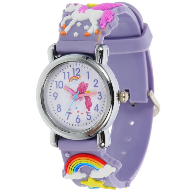 Reloj de pulsera de silicona para niños, reloj de unicornio, reloj decorativo para niñas y niños, regalo de cumpleaños para niños.