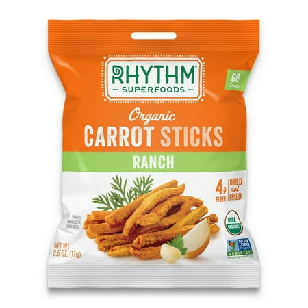 Large Carrot - (Price/Case)Rhythm Superfoods 713 0.6 oz Organic Ranch Carrot Sticks Case Of 8