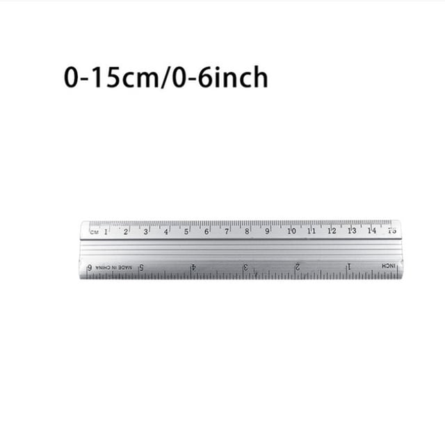 Aluminum Alloy Straight Ruler Protective Scale Measure Drawing Tool 15/20/30cm