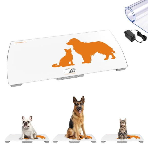 Báscula digital para mascotas, gatos, perros, ganado, animales, 140 kg x 0,25 kg, veterinaria, plataforma grande de 83,8 x 40,6 cm