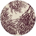 thumbnail image 4 of SAFAVIEH Bella Pascal Floral Coral Wool Area Rug, Beige/Purple, 5' x 5' Round, 4 of 9