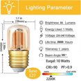 thumbnail image 2 of 12 Pack Mini Tubular Led Light Bulb,1w T28 Edison Led Filament Bulb E27 Screw Base 2200k Super Warm White Light Bulb(amber Glass)220v[energy Class A++, 2 of 3