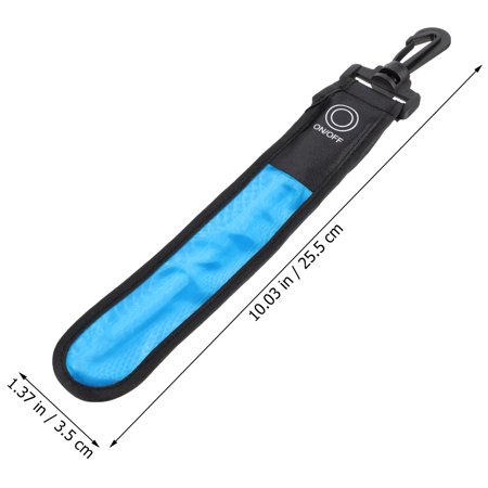

LED Reflective Backpack Pendant LED Running Belt Lights Carabiner Hook Strap