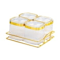 thumbnail image 3 of Tarro para condimentos, bandeja para frutos secos, ahorra espacio, tarro para condimentos para comer Blanco 4 cuadrados, 3 of 9