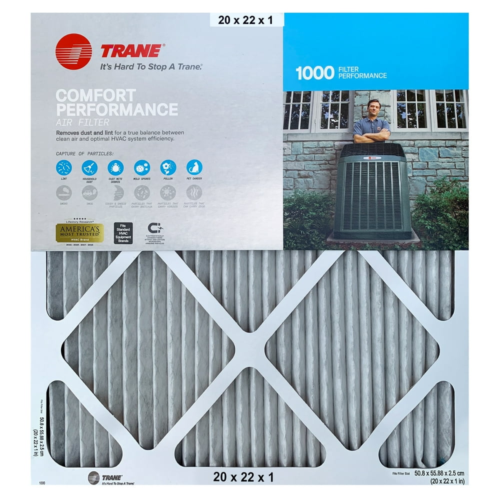 Trane Comfort Performance Air Filter, 1000 Micro Particle Reduction