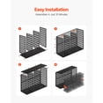 thumbnail image 5 of VEVOR Literature Organizer, 27 Compartments Metal Office Mailbox with Detachable Wire Mesh, Mailbox Sorter with Wooden Top, Countertop Office Home Storage Organizer for File, Document, Paper, Black, 5 of 9
