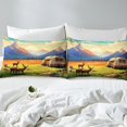 thumbnail image 4 of YST Queen Size Rv Camper Sheets Wildlife Camping Adventure Life Sheet Set, Rustic Deer Decor Bed Sheets Set Farmhouse Wild Animal Bedding Set with 2 Pillowcases, 4 of 5