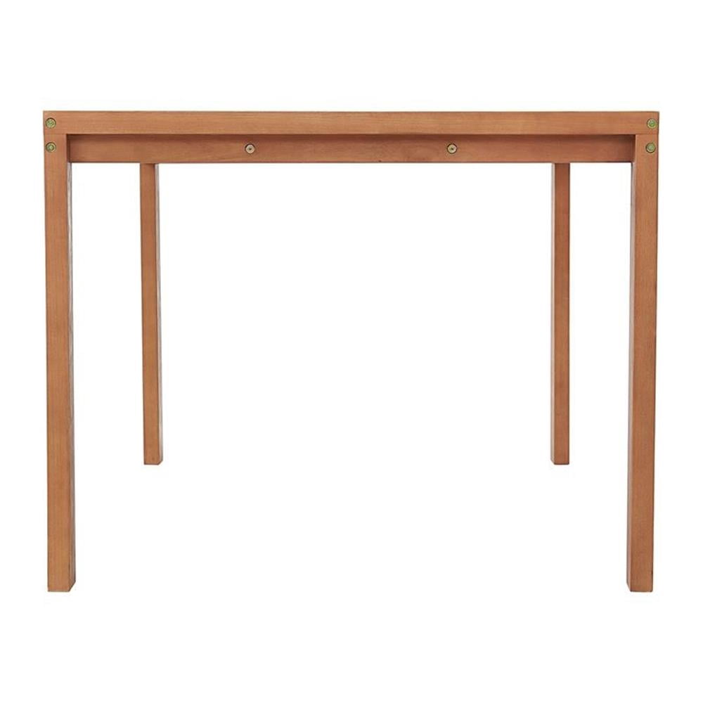 Alaterre Furniture Eucalyptus Wood, Weather-Resistant 63" x 37.5" Outdoor Dining Table with 2" Umbrella Hole