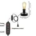 thumbnail image 2 of KAYYELAMP Dimming Timer Plug in Power Bedside Table Lamp Simple Vintage Design Desk Light Black Metal E26 Base Nightlight for Dorm Home Reading Bedroom(No Bulb), 2 of 7