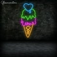 thumbnail image 3 of Glowneon Ice Cream Heart Neon Sign, Ice Cream Led Sign Custom,Ice Cream Heart Light Up Sign, 3 of 4