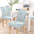 thumbnail image 5 of RYLABLUE Cute Rabbit Face Stretch Chair Cover Protector Seat Slipcover for Dining Room Hotel Wedding Party Set of 4, 5 of 5