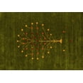 thumbnail image 1 of Ahgly Company Machine Washable Indoor Rectangle Abstract Yellow Contemporary Area Rugs, 4' x 6', 1 of 4