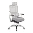 thumbnail image 1 of Breathable White Vertical Mesh Chair with Headrest, 1 of 3
