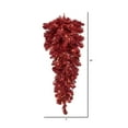 thumbnail image 3 of Vickerman 36" Artificial Deluxe Red Tinsel Christmas Teardrop, Warm White Single Mold Wide Angle Mini Lights, 3 of 4