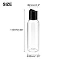 thumbnail image 2 of Uxcell 10PCS Botellas Vacías de Plástico con Tapas Negras de Disco, Botella de Tamaño Pequeño para Viaje de 2oz/60ml, Clara, 2 of 6
