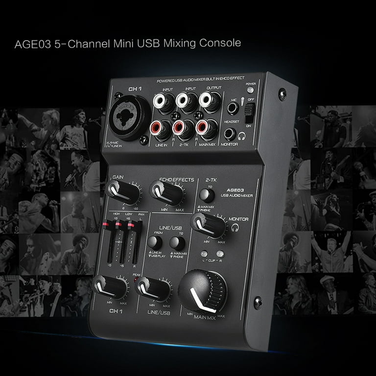 MJ Audio 10 Channel Compact Mixer w/ Effects and Built-in USB/SD card/ –  CBN Music Warehouse