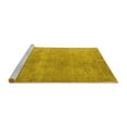 thumbnail image 2 of Ahgly Company Machine Washable Indoor Square Oriental Yellow Industrial Area Rugs, 8' Square, 2 of 4