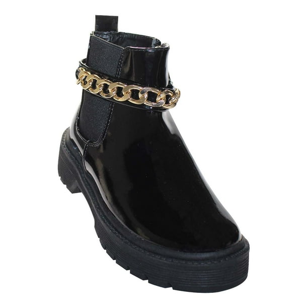 BOTIN CASUAL LEON MUJER NEGRO CHAROL 4111 LEON 4111mp