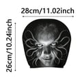 thumbnail image 3 of Car Headrest Covers Scary Face Printing Auto Seat Universal Elastic Headrest Protector with Glowing Eye Design Funny Halloween Decor for Interior Vehicle Truck SUV 11 Inch, 3 of 8
