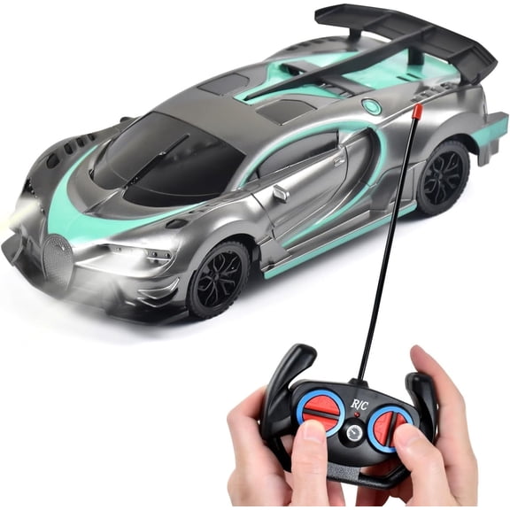 2.4Ghz Remote Control Car Toys, Mini RC Car Model Vehicle Gift for Boys, Girls(grey)