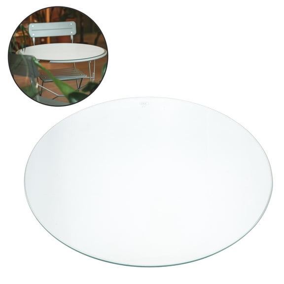 Raindrops Round Tempered Glass Table Top Transparent Top Multipurpose Circular Table Top for Dining Coffee Restaurant Patio Side Tables
