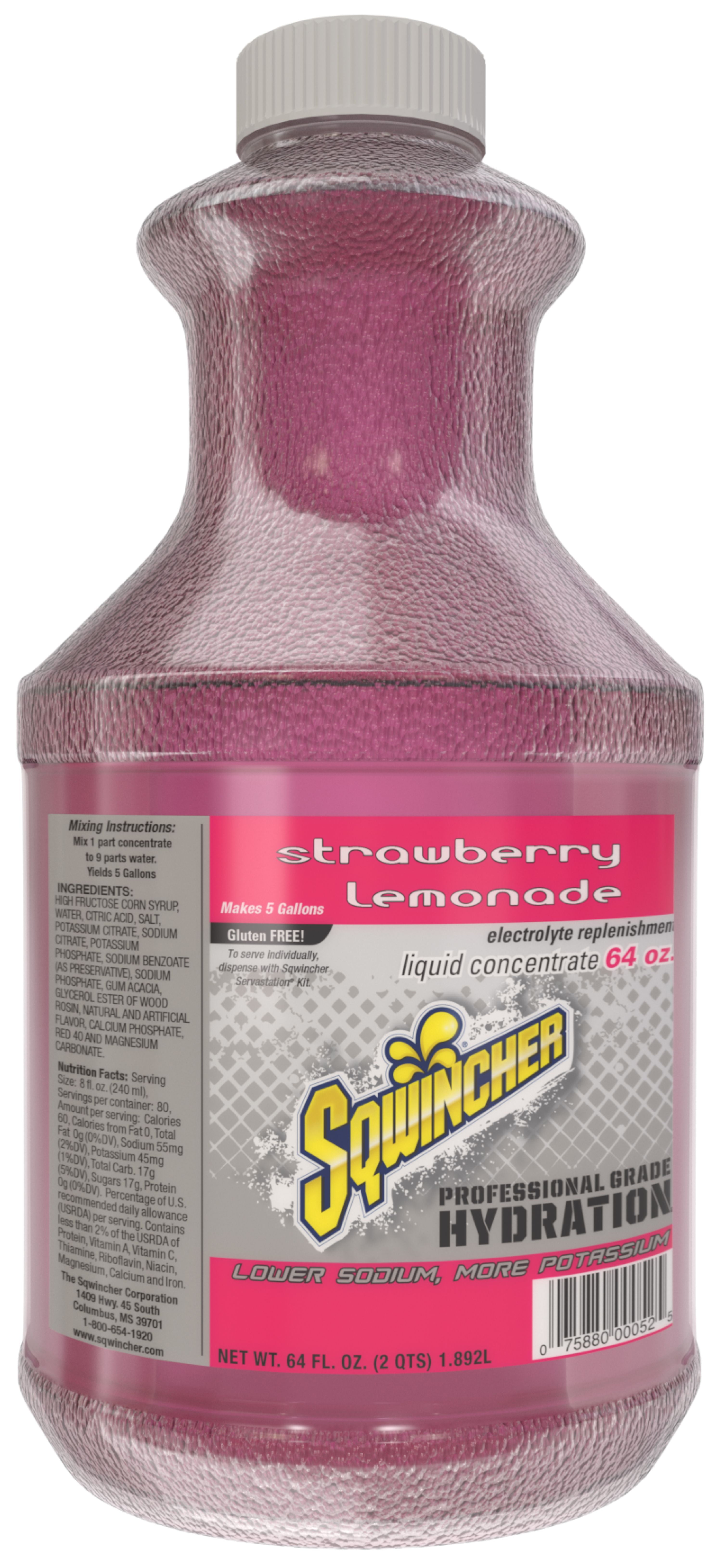 Strawberry Lemonade Liquid Concentrate Sports Drink Mix 64floz (PACK OF