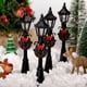 thumbnail image 3 of Juego de Mini Farolas Navideñas - 4 Piezas: Linternas de camino de pueblo de casa de muñecas para jardín de hadas de micropaisaje DIY, 3 of 8