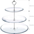thumbnail image 3 of ZOURIH 6 Pack 3 Tier Tiered Tray Hardware Kits Fruit Cake Plate Handle Fitting Hardware Rod Dessert Stand Holder Silver Crown（Plate not Included）,Silver, 3 of 4