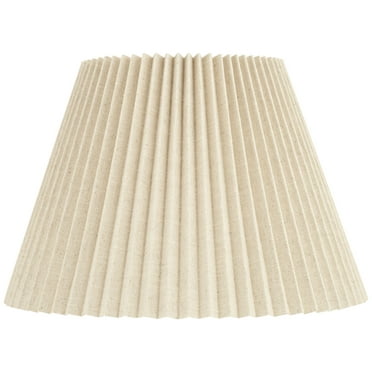 Springcrest 10 1/2" Top x 19" Bottom x 12 1/2" High x 12 1/2" Slant Lamp Shade Replacement Large Beige Pleated Spider Harp Finial