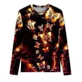 thumbnail image 4 of Pntutb Mujeres 3/4 Mangas Casual Camisas Pullover Túnica Suelta tops Estampado O-Cuello Blusa Pntutb Pntutb-5358, 4 of 5