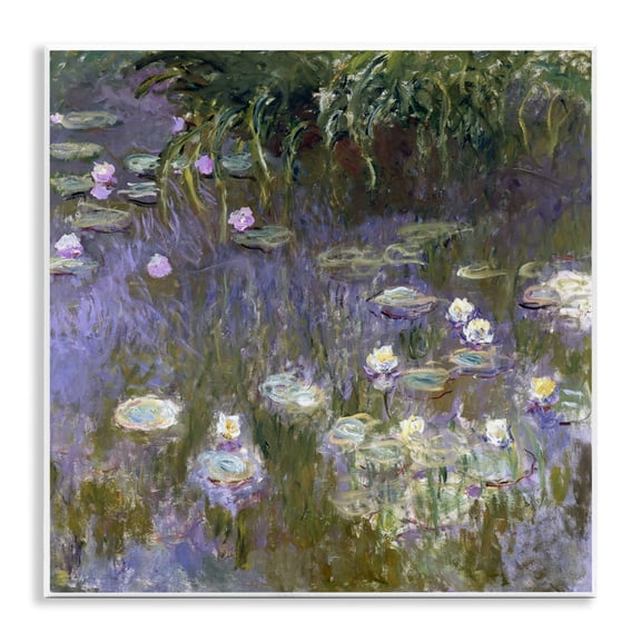 Stupell Industries Classical Water Lilies Monet Landscape & Nature Painting Unframed Art Print Wall Art, 12 x 12