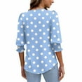 thumbnail image 6 of Ashirexll Ladies Tops and Blouses, Womens Casual Tops, Printed 3/4 Length Sleeve Top with Smocked Cuffs for Womens Casual Style, 6 of 6