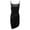 Black, variant on QUNYINEY Satin Cocktail Dresses for Women Evening Party Sleeveless Solid Bodycon Midi Dresses Ruched with Slit Slim Fit V-Neck Slip Dress