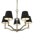 thumbnail image 3 of 3500-5 AB-GRM-Golden Lighting-Waverly - Chandelier 5 Light Steel Tuxedo Black Cloth in Traditional style - 17.5 Inches high by 25 Inches wide, 3 of 7