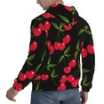 thumbnail image 6 of Uemuo Cherry Pattern Men's Hoodie - Casual Pullover Hoodie with Kangaroo Pocket, Stylish Hooded Sweatshirt for Everyday Wear-XX-Large, 6 of 7