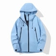 thumbnail image 7 of thefmos Women Plus Size Fall Winter Long Sleeve Zip Up Hoodie Jackets Collared Warm Solid Casual Outwear Coats with Pockets Fashion Coat, Sky Blue S, 7 of 7