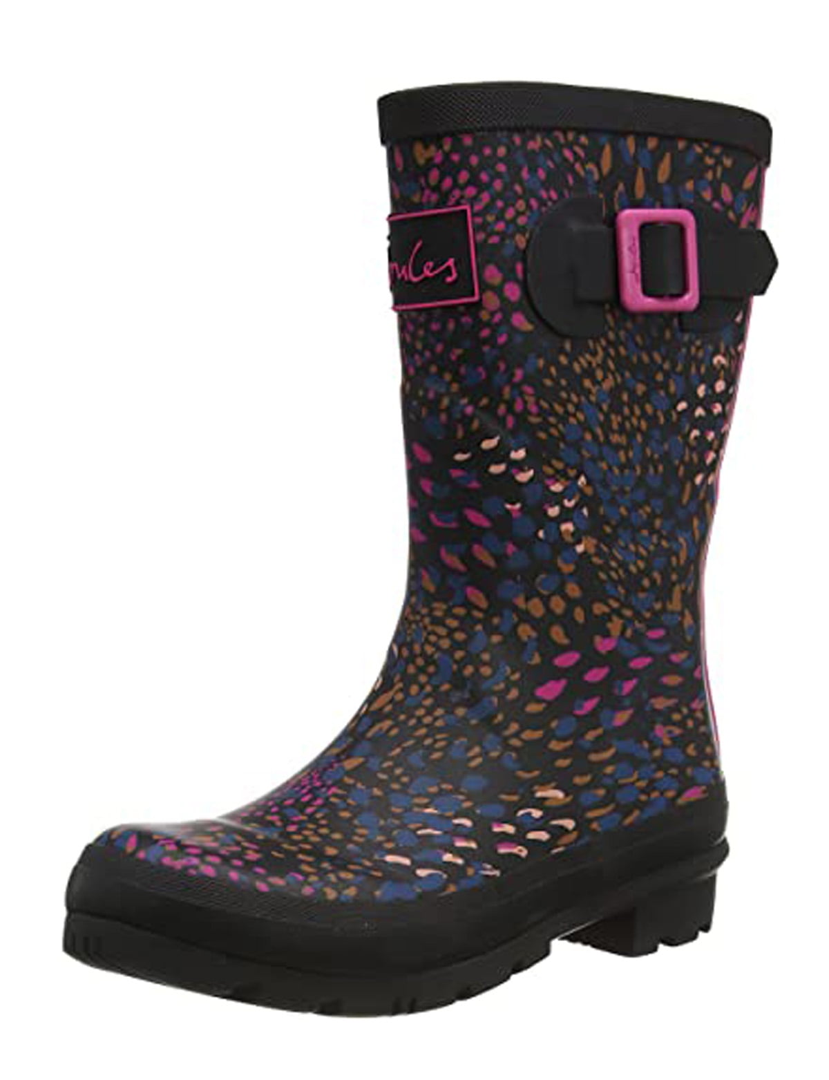 Ladies Booties Shiny Rain Boots SKADOO Size 5-11 Black or Navy Women's Boots 