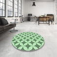 thumbnail image 4 of Ahgly Tapis Rond Lavable en Machine Intérieur Transitionnel Vert Menthe, 4 Pieds Rond, 4 of 7