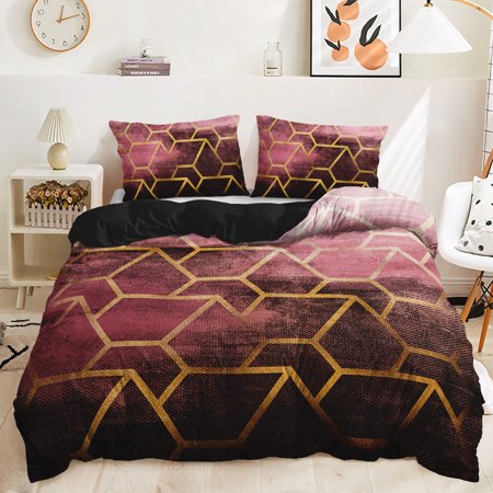 Hosima 3 Piece 3D Digital Printed Duvet Cover Full Size Bedroom Decorative Bedding Set,DEL75-King