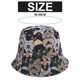thumbnail image 2 of Sombrero de cubo de algodón reversible de doble cara para mujeres y hombres, sombrero de pescador plegable para viajes de vacaciones de verano en la playa, 2 of 5